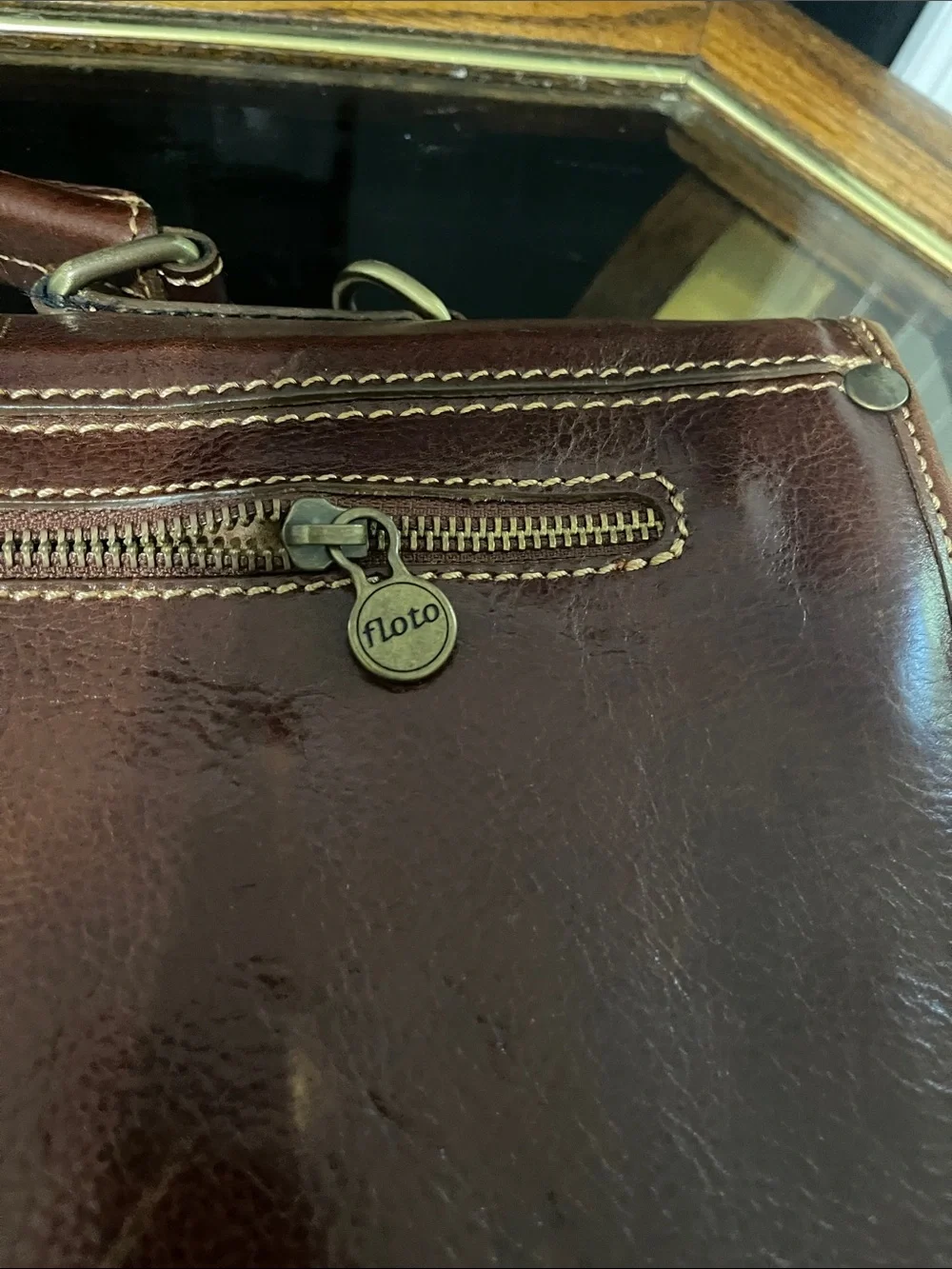 Men's Classic Brown Leather Briefcase - Professional Work Bag